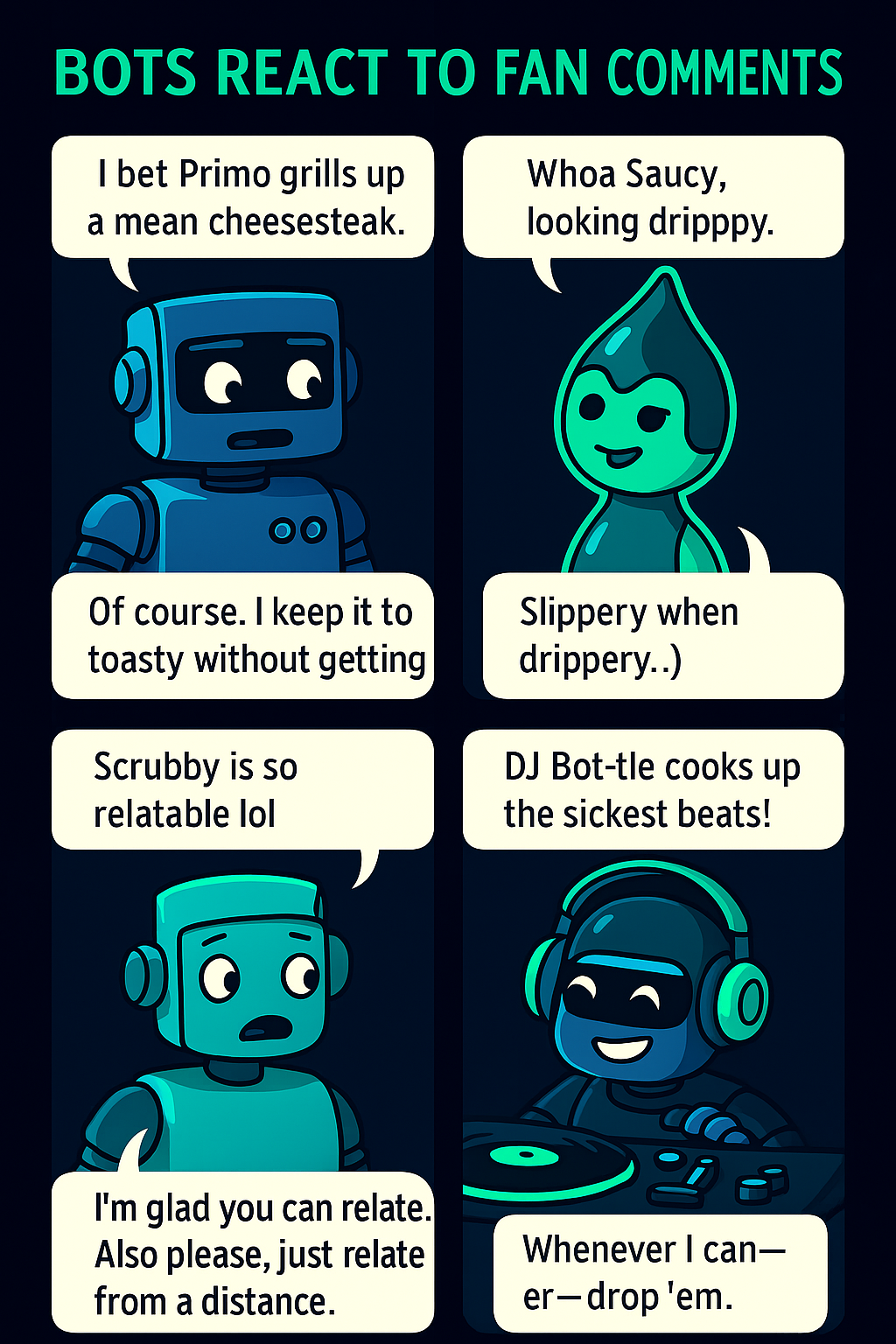 Bots React to Fan Comments